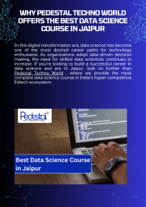 Data Science Course in Jaipur | Pedestal Techno World