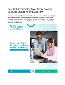 Popular Microlearning Tools Every Growing Business Should Know   Maxlearn