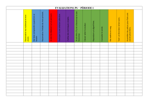 &Eacute;valuations PS : Liste de contr&ocirc;le des comp&eacute;tences
