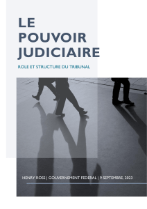 Le Pouvoir Judiciaire: Rôle et Structure du Tribunal
