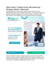 Microlearning Strategy: 6 Steps to Success | MaxLearn