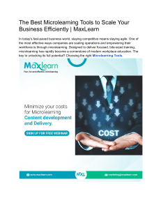 Microlearning Tools: Scale Your Business Efficiently
