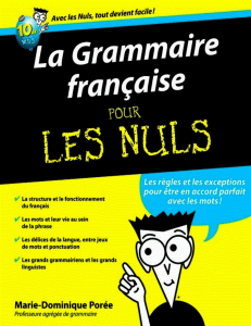 La Grammaire Française pour les Nuls : Apprendre Facilement
