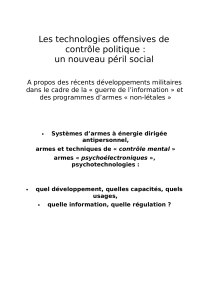 Technologies de contr&ocirc;le politique : un p&eacute;ril social