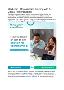 MaxLearn: AI-Powered Microlearning for Corporate Training