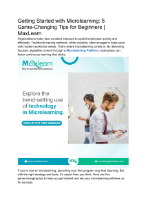 Microlearning: 5 Tips for Beginners | MaxLearn