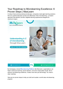 Your Roadmap to Microlearning Excellence  6 Proven Steps   MaxLearn