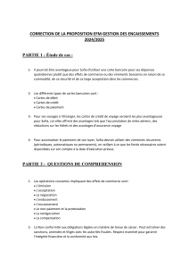 Correction d'examen : Gestion des encaissements