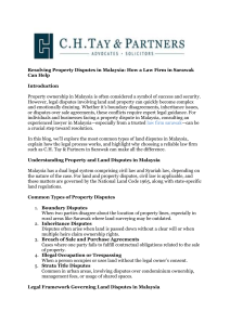Property Disputes in Malaysia: A Sarawak Law Firm's Guide