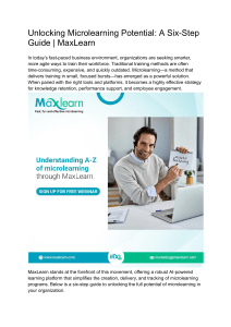 Microlearning Guide: Unlock Training Potential with MaxLearn