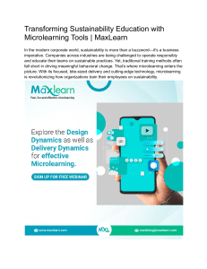 Transforming Sustainability Education with Microlearning Tools   MaxLearn