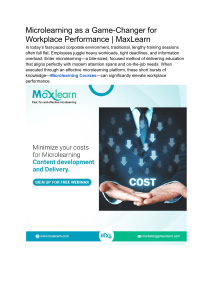 Microlearning: Boost Workplace Performance with AI