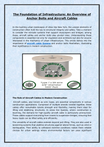 Anchor Bolts & Aircraft Cables: Infrastructure Overview