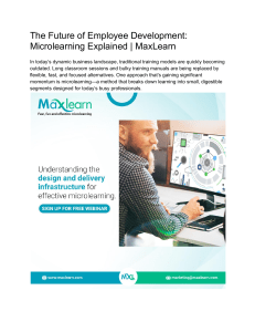 Microlearning: The Future of Employee Development | MaxLearn