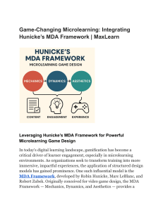 MDA Framework for Microlearning Game Design | MaxLearn