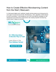 Effective Microlearning Content Creation Guide
