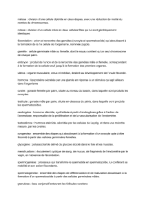 Définitions de biologie et d'immunologie