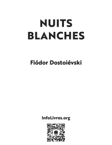 Nuits Blanches: Extrait du roman de Dosto&iuml;evski