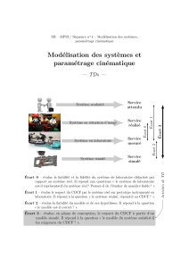 Modélisation et paramétrage cinématique - Exercices TD MPSI