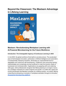 Maxlearn: AI-Powered Microlearning for Workplace Training