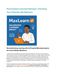 Maxlearn: AI-Powered Microlearning for Workforce Training