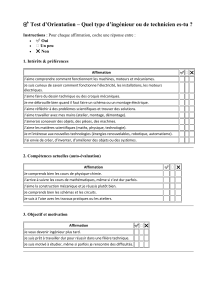 Test d'orientation : Quel ingénieur/technicien êtes-vous ?