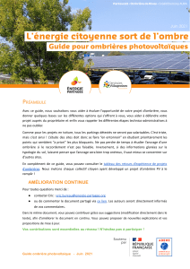 Guide ombri&egrave;res photovolta&iuml;ques : &eacute;nergie citoyenne et solaire