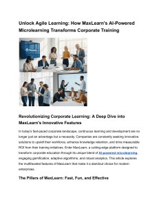 MaxLearn: AI-Powered Microlearning for Corporate Training