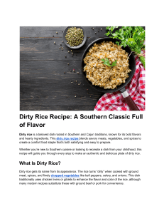 Dirty Rice Recipe: Southern Comfort Food