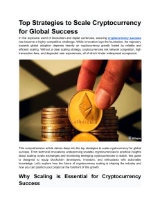 Scaling Cryptocurrency for Global Success: Strategies & Insights