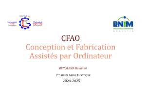 Introduction à la CFAO et aux MOCN