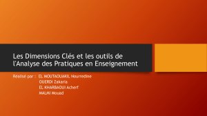 Analyse des Pratiques en Enseignement: Dimensions et Outils