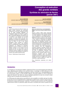 Grands Remblais : Conception et Exécution (Séminaire Nantes)