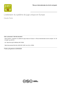Extension du juge unique en Europe : analyse de droit comparé