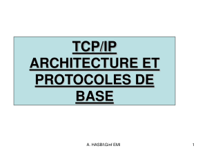 TCP/IP : Architecture et protocoles de base