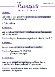 Modes verbaux en français : indicatif, subjonctif, etc.