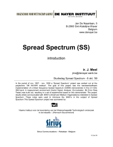 Spread Spectrum (SS) Introduction: DSSS & FHSS