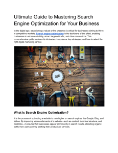 SEO Guide: Mastering Search Engine Optimization for Business