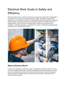 Electrical Work: Safety & Efficiency Guide