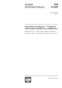 ISO 15189:2022 - Laboratoires médicaux : Qualité et compétence