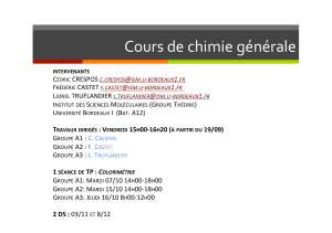 Cours de Chimie Générale - Structure de la Matière