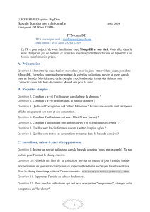 TP MongoDB : Big Data et NoSQL