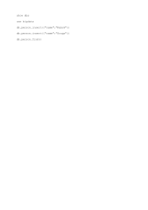 MongoDB : Afficher, Utiliser, Insérer et Rechercher