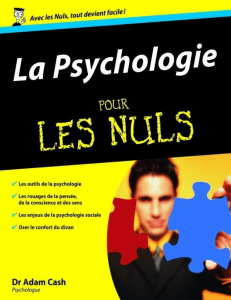 La Psychologie pour les Nuls: Table des mati&egrave;res