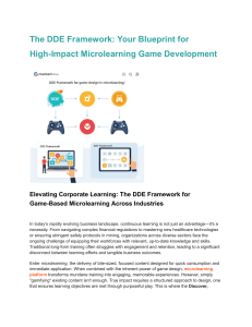 DDE Framework: Microlearning Game Development Blueprint