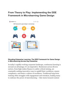 From Theory to Play  Implementing the DDE Framework in Microlearning Game Design