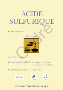 Guide d'intervention Acide Sulfurique : Risques et Lutte