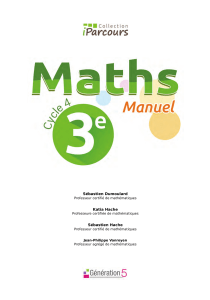 Manuel de Maths Cycle 4 (3ème) - iParcours