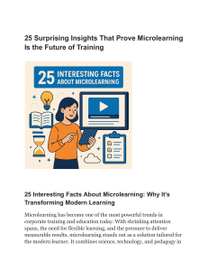 Microlearning: 25 Facts on the Future of Training