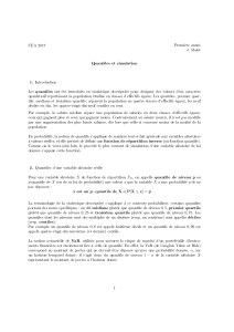 Quantiles et Simulation : Cours Complet